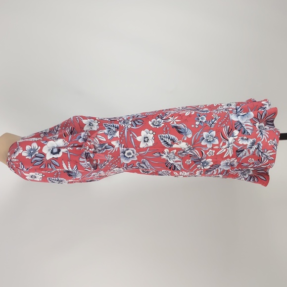 Tokito Womens Dress Size 6 Pink Grey Floral Short Sleeve Fit & Flare Keyhole NEW - Picture 14 of 16